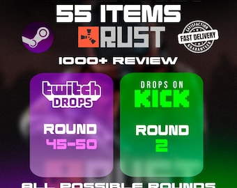 Rust Twitch & Kick Drops All Available Rounds | Fast Delivery