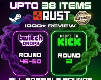 Paquetes de objetos y patadas de Rust Twitch Drops en todas las rondas | Paquete de aspectos de Rust, entrega rápida