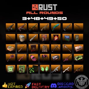 Megapaquete Rust Drops | 39 artículos | Rondas 48-50 + Kick 3 | Entrega rápida