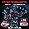 Brawlhalla – V6 70x Color Codes + 5 Free Bonus | Full Legends Set | Instant delivery
