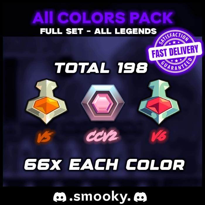 Brawlhalla All Legends Color Pack | V5 + V6 + Community Colors V2 (CCV2) | Instant delivery