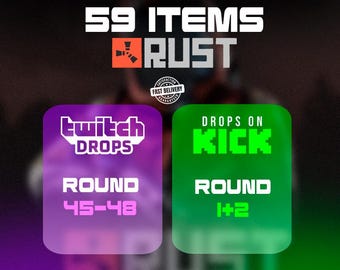Rust Twitch & Kick Drops All Available Rounds | Fast Delivery
