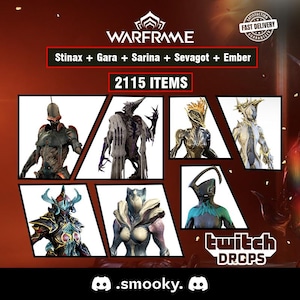 Warframe Stinax + Gara + Sarina + Gotva + 36 Forms + 10 Shards + 10k Kuva (2311) Items | Fast Delivery