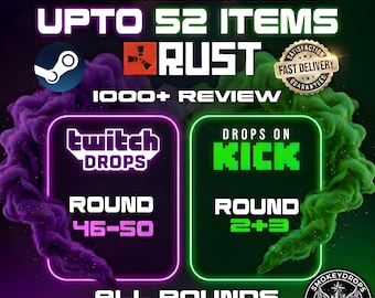Paquetes de objetos y patadas de Rust Twitch Drops en todas las rondas | Paquete de aspectos de Rust, entrega rápida