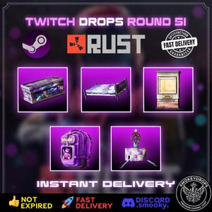 Rust Twitch Drops Round 51 Full Set | 5 Items Instant Delivery