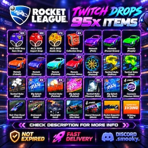 Rocket League Drops Bundle | 95 items | 57 Cases RLCS 2025 + Cases | Fast Delivery