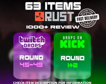 Rust Twitch & Kick Drops All Available Rounds | Fast Delivery