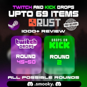 Rust Twitch & Kick Drops: Todas as rodadas disponíveis | Entrega rápida