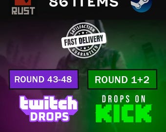 Rust Twitch & Kick Drops All Available Rounds | Fast Delivery