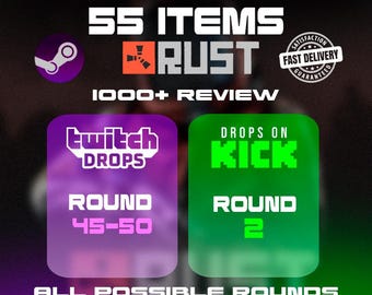 Rust Twitch & Kick Drops All Available Rounds | Fast Delivery