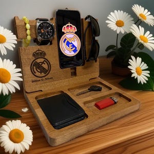 Custom Design Real Madrid Organizer for Fans, Unforgettable Gift for Dad or Lover, Personalizable Luxury Gift Worthy of Champions
