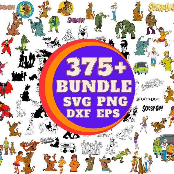 375+ Scooby Doo Svg Png bundle, svg, png, instant download, digital files