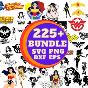 Wonder Woman Svg Bundle, Png,  Svg,  Dxf,  Eps, digital files, instant download