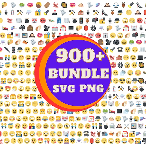 Emoji Svg Bundle, Emoji,  SVG, PNG, digital files, instant download