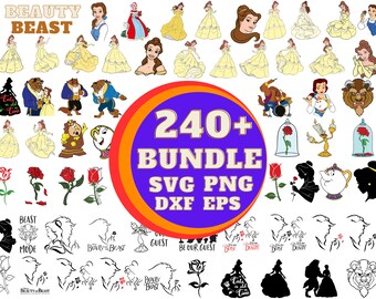 Beauty and The Beast Svg Bundle, Png, Svg, Dxf, Eps, digital files, instant download