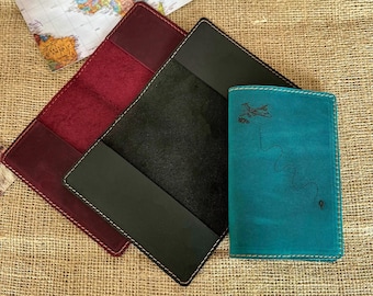 Porta pasaporte de cuero personalizado: billetera de viaje con grabado personalizado
