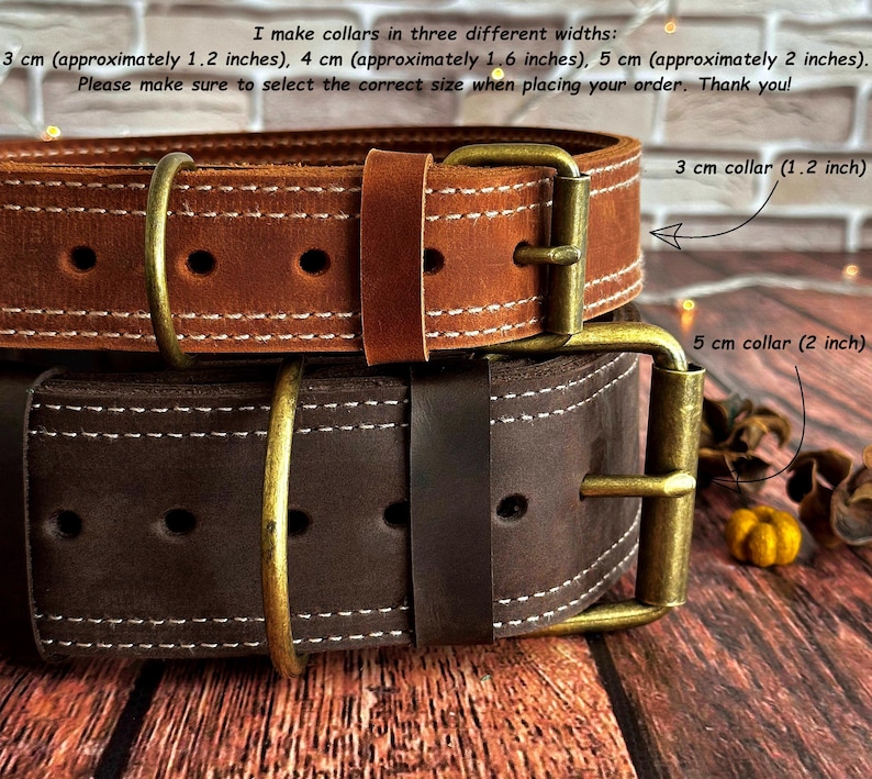 leather dog collar, handmade dog collar, durable dog collar, strong dog collar, sturdy dog collar, heavy duty dog collar, thick leather collar, custom dog collar, personalized dog collar, engraved dog collar, brass buckle collar, solid brass dog collar, leather pet collar, dog collar with nameplate, dog collar with engraving, custom engraved dog collar, genuine leather dog collar, wide leather dog collar, heavy dog collar, big dog collar, large breed dog collar, extra large dog collar