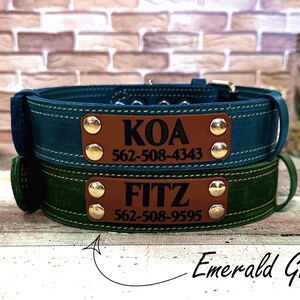 Wide dog collar for large dog, Thick dog collar personalized, Leather dog collar, Dog collar girl, Dog collar boy, Real solid dog collar