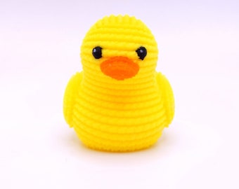 Crochet Amigurumi Duck, Woobles 3D Printed Keychain