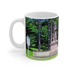 Wheeling West Virginia Madonna of the Trail Mug, Collectible Ceramic Cup, Landmark Souvenir