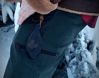 Ancient Finnish Kuksa Keychain with a Lucky Symbol