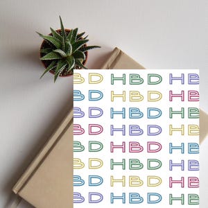 Modèle de carte coloré de joyeux anniversaire « HBD » | Téléchargement numérique | Anniversaire d'un ami, d'un enfant, d'un enseignant