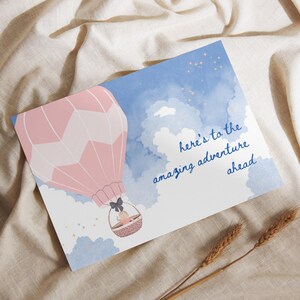 Adventure Awaits Baby Card: Printable Baby Shower Template (Digital Download)