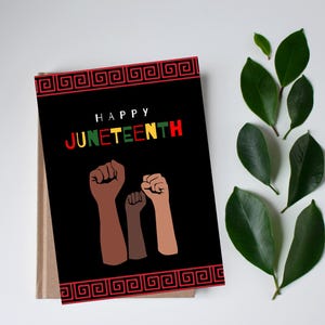 Carte numérique Juneteenth | Carte de voeux imprimable sur l&#39;histoire des Noirs | Modèle modifiable | Téléchargement instantané | Célébrer la liberté et l&#39;unité