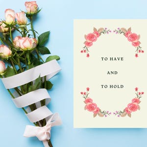 Tener y sostener - Tarjeta de boda / Descarga digital / Plantilla editable