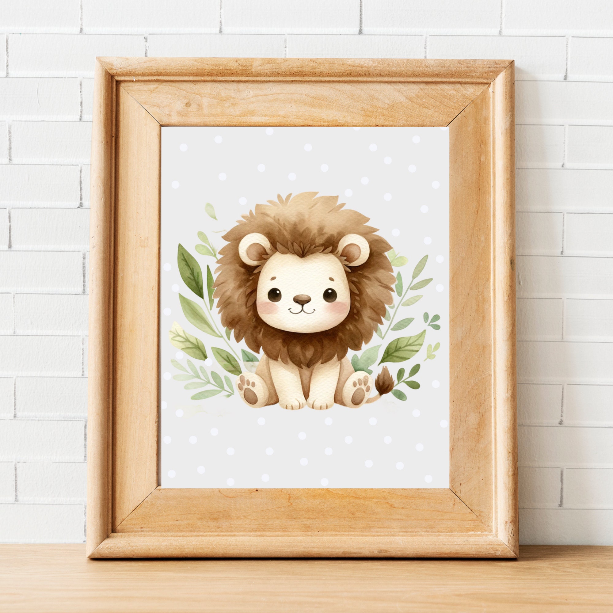 Set of 3 Safari Nursery Prints, Jungle Baby Animal Wall Art, Baby ...