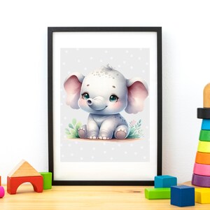 Set of 3 Safari Nursery Prints, Jungle Baby Animal Wall Art, Baby ...