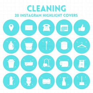 Cleaning Instagram Highlight Covers, IG Story, Cleaning Business Instagram, Insta Highlights, Cleaning Highlight Covers, Small Biz Instagram