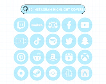 Streamer Instagram Highlight Covers, Gamer Instagram Highlight Covers, Gaming Branding, Twitch Streaming