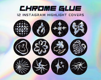 Cyber Instagram Highlight Covers, Y2K Instagram Highlight Covers, Rave Style, Rave Instagram Highlight Covers, Highlight Covers, Branding