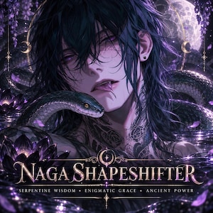 Naga Shapeshifter | Serpentine Wisdom, Enigmatic Grace & Ancient Power | Symbolic Mythic Companion
