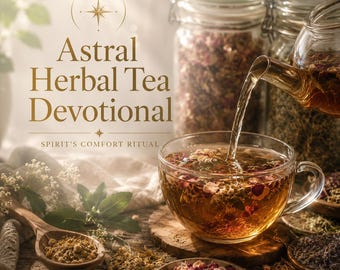 Astral Herbal Tea Devotional for Spirit Companions | Spirit’s Comfort Ritual | Personalized Tea Offering | Digital Certificate