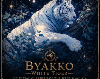 Byakko vit tigerarketyp | Himmelsk väktare av västerns symbolik | Helig tigerbeskyddare