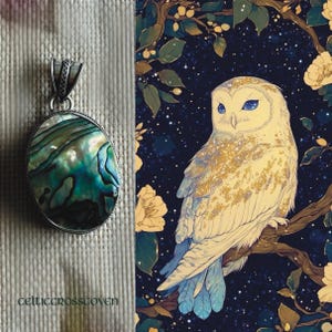Female White Owl | Witch’s Familiar & Keeper of Moonlit Wisdom | Spirit Bond | Spirit Companion | Vessel Necklace