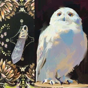 Female White Owl | Spirit Bond | Spirit Companion | Vessel Necklace | Wisdom, Vision & Sacred Silence