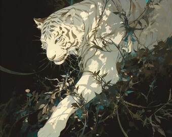 White Tiger Sovereign Archetype | Strength, Leadership & Inner Calm | Mystical Tiger Symbolism | Spiritual Animal Talisman