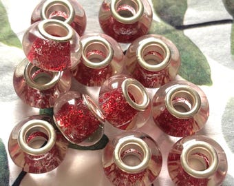 Love & Attraction Symbol Charm | Crimson Heart Bead | Romantic Energy Talisman | Enchanted Style Bead | ONE Bead