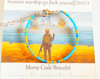 NAFO bracelet, Russian Warship Go Fuck Yourself