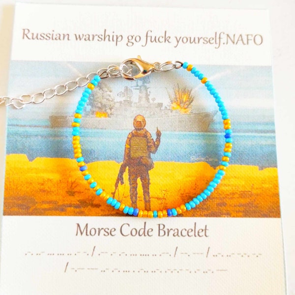 NAFO bracelet, Russian Warship Go Fuck Yourself