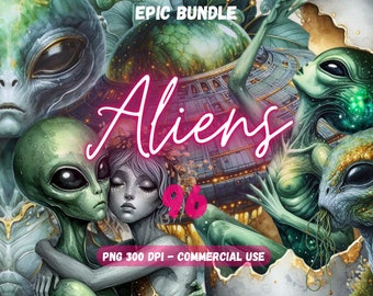 Aliens PNG Sci-Fi SVG Aliens Clipart Aliens Kommende Aliens Gemälde Kunstwerk Aliens T-Shirt Aliens stylisches Aliens UFO Bundle Aliens Vektor