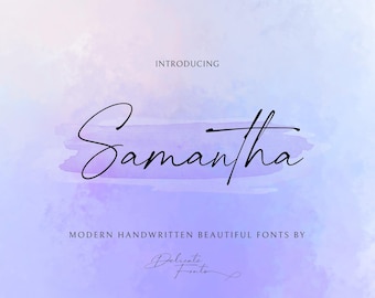 Samantha Schreibschrift: Moderne Kalligraphie Schrift (TTF, OTF)
