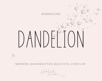 Dandelion Script Font: Einfache handgeschriebene Schrift (TTF, OTF)