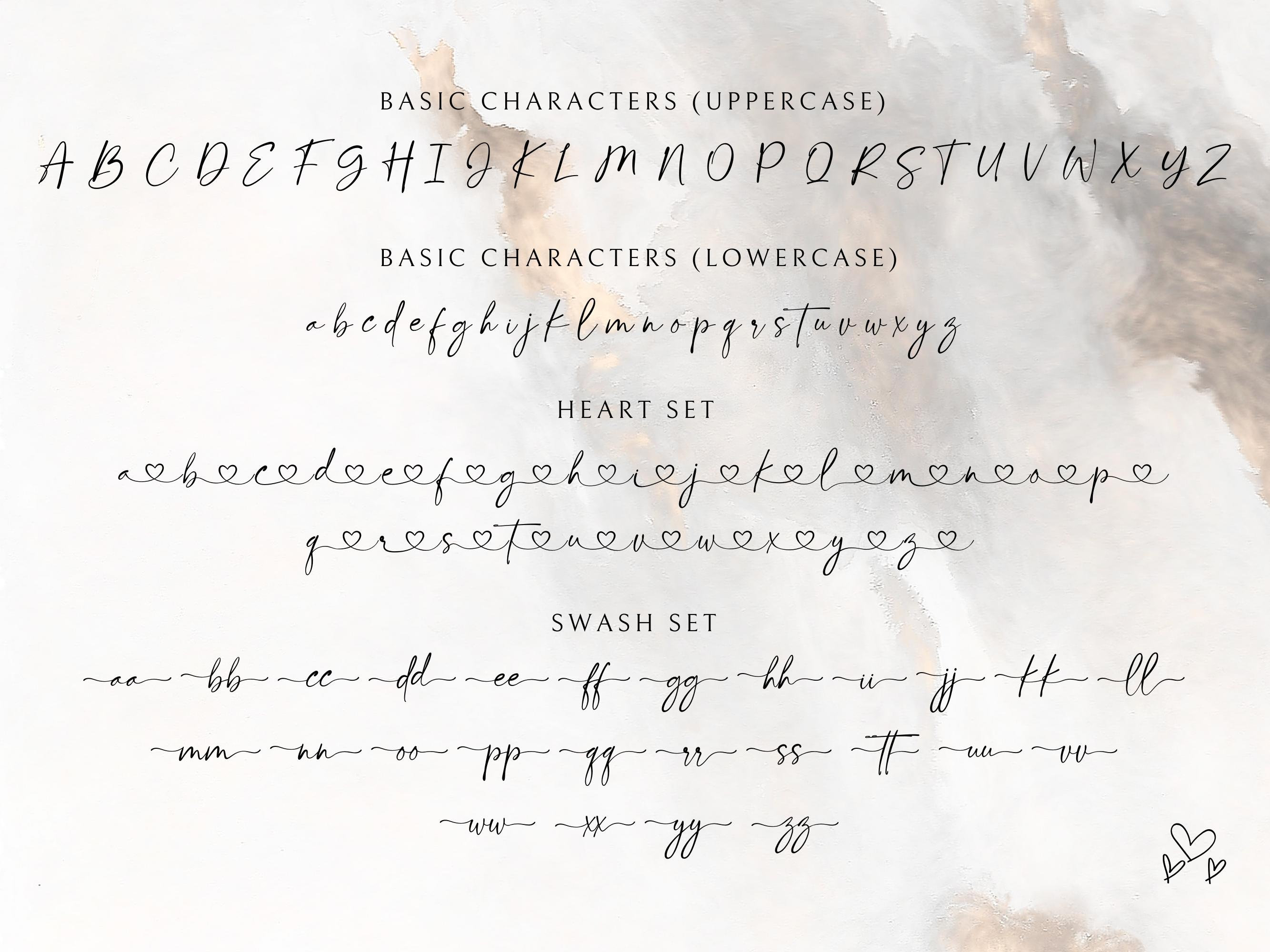With Love Script Font: Heart & Swash Calligraphy (TTF, OTF) - Etsy