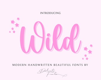 Wild Script Font: Modern Cursive Fonts for Cricut & Procreate (TTF, OTF)
