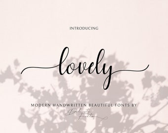 Schreibschrift, Kalligraphie-Hochzeitsschrift (TTF, OTF) Digitaler Download