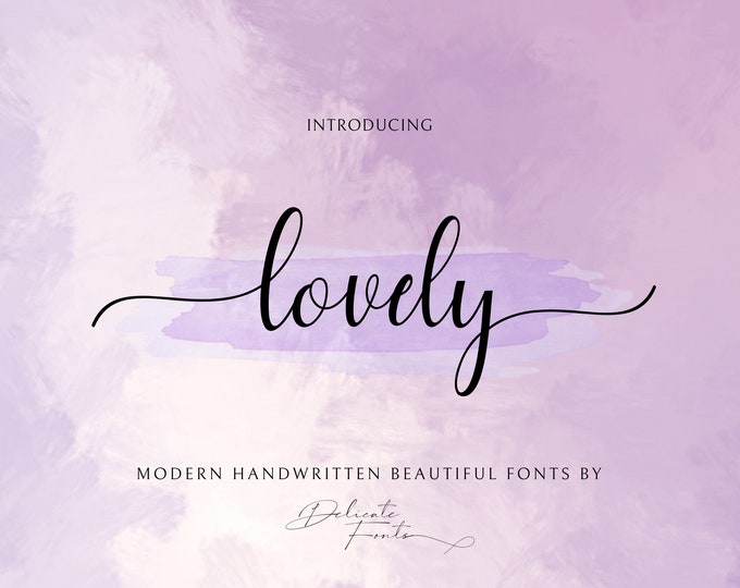 Lovely Handwritten Script Font, Calligraphy Swash Font (TTF, OTF) - Etsy